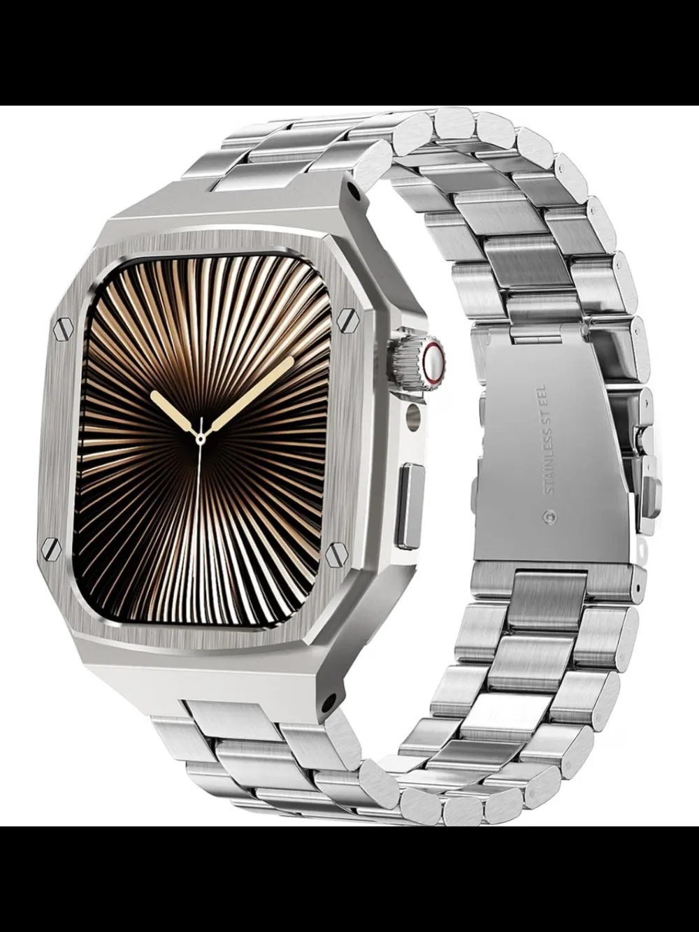 Luxury Aluminum Case with Stainless Steel Band for Apple Watch Series 11/10 46mm